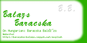 balazs baracska business card